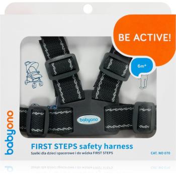 BabyOno Be Active Safety Harness First Steps bezpečnostní popruhy pro děti Black 6 m+ 1 ks