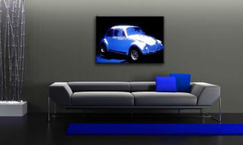 Ručně malovaný POP Art VW Beetle 1 dílný 100x70cm