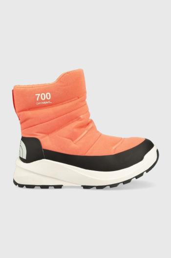 Sněhule The North Face WOMEN S NUPTSE II BOOTIE WP dámské, oranžová barva