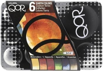 QOR Watercolor Modern Sada akvarelových barev Earth Colors 6 x 5 ml