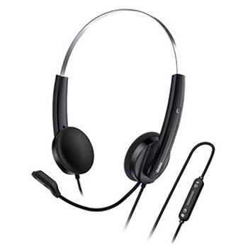 Genius HS-220U AI, sluchátka s mikrofonem, drátováčerná, 2.0, uzavřená, USB - C