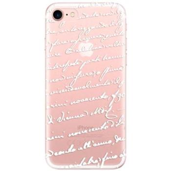 iSaprio Handwriting 01 White pro iPhone 7/ 8/ SE 2020/ SE 2022 (hawri01w-TPU2_i7)