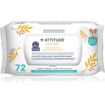 Attitude Baby-Bébé vlhčené ubrousky pro děti pro velmi suchou citlivou a atopickou pokožku 72 ks