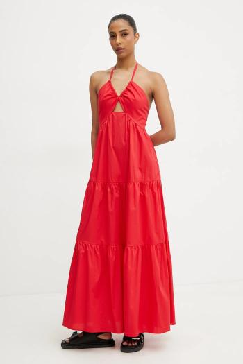 Šaty Twinset červená farba, maxi, áčkový strih, 251TT2027