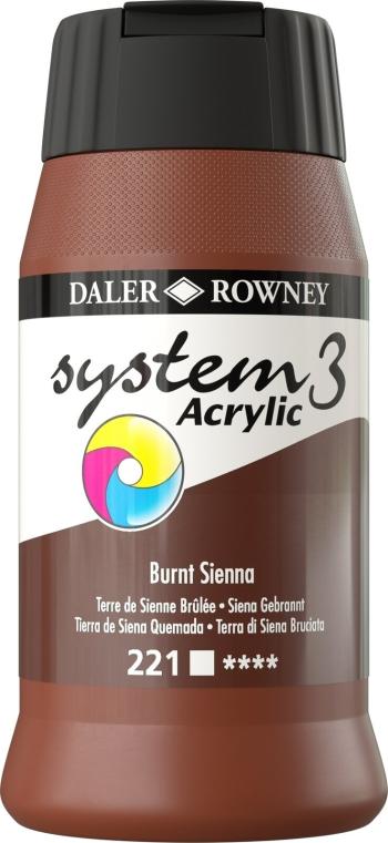 Daler Rowney System3 Akrylová barva Burnt Sienna 500 ml 1 ks