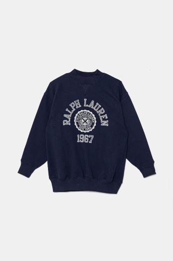 Dětská mikina Polo Ralph Lauren tmavomodrá barva, s potiskem, 313950968001