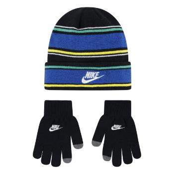 Nike multi stripe beanie set o/s