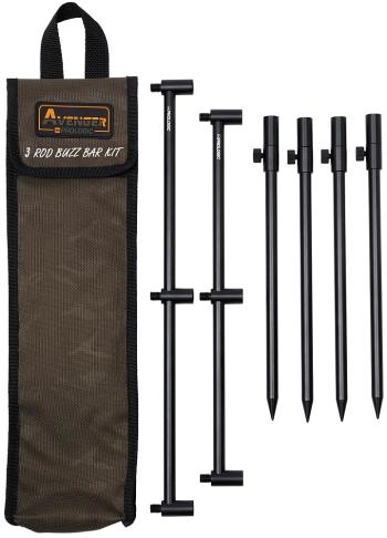 Prologic set vidliček a hrazd avenger rod buzz bar kits carrycase 3