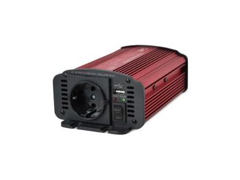 Měnič napětí GETI GPI  312 12V/230V 300W USB Schuko