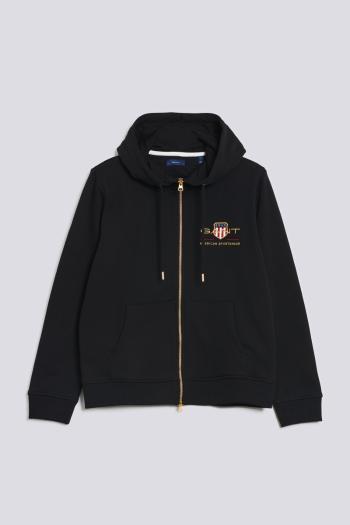 MIKINA GANT ARCHIVE SHIELD FULL ZIP HOODIE BLACK