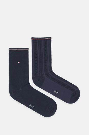 Ponožky Tommy Hilfiger 2-pack dámské, tmavomodrá barva, 701229856