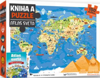 Kniha a puzzle Atlas sveta