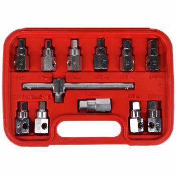 Sixtol Sada na vypúšťanie oleja MECHANIC OIL DRAIN SET 12, Hex + štvorhran, 12 ks