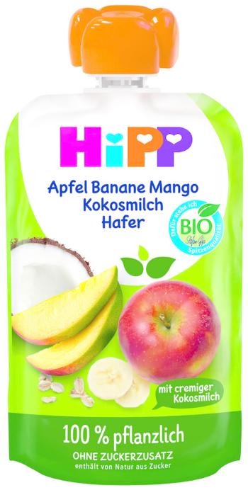 HiPP Jablko-Banán-Mango-Kokos-Oves 100% rostlinné BIO, 100 g, 1r+