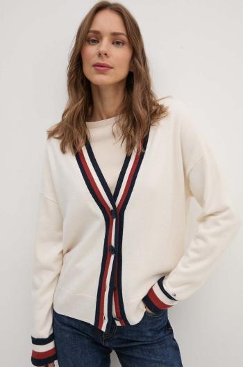 Vlněný svetr Tommy Hilfiger béžová barva, lehký, WW0WW42151