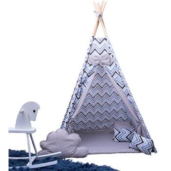 BabyTýpka teepee Cikcak blue grey (8594201220784)