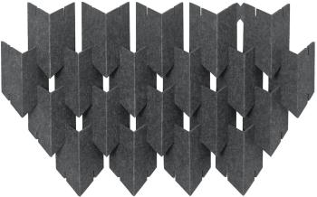 Mega Acoustic DART-PET 12 Pieces Dark Gray Absorpční penový panel