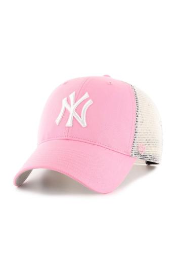 Čepice 47brand MLB New York Yankees růžová barva, s aplikací, B-BRANS17CTP-RSA