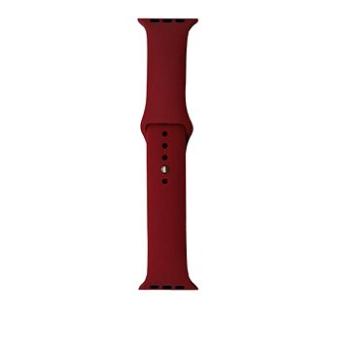 Silikonový řemínek pro Apple Watch 42/44/45mm tmavě červený S/M (7434018021000)