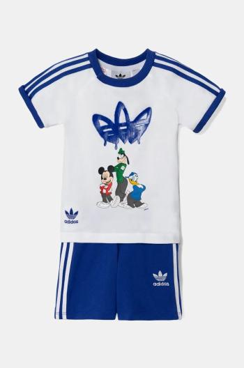 Dětská bavlněná souprava adidas Originals x Disney modrá barva, IX6426