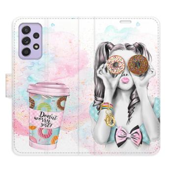 Flipové pouzdro iSaprio - Donut Worry Girl - Samsung Galaxy A52 / A52 5G / A52s