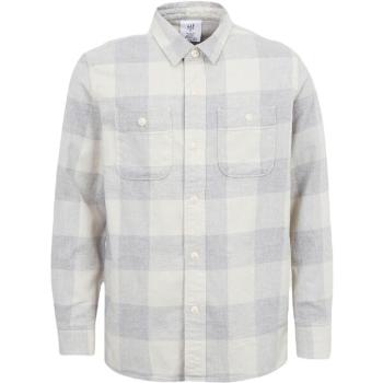 GAP LS FLANNEL Chlapecká košile, šedá, velikost