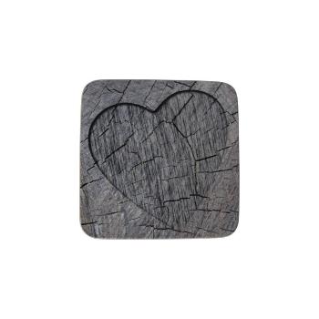 6ks šedé korkové podtácky srdce ve stromu Hearts grey - 10*10*0,4cm SCOZBHS