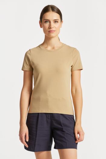 TOP GANT CTN/ELA SS TOP DARK KHAKI