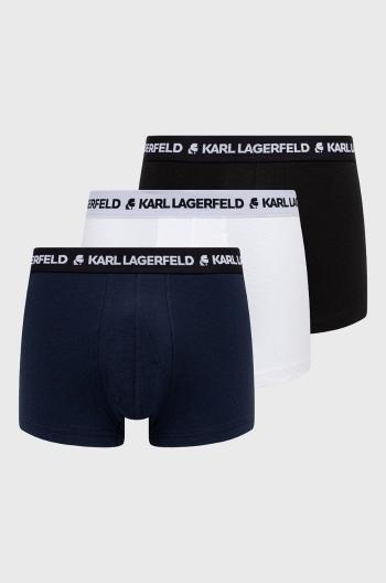 Boxerky Karl Lagerfeld 3-pack pánské, bílá barva