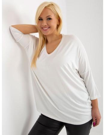 Dámská halenka z viskózy plus size VIRA ecru