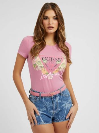 Guess dámské růžové tričko - XS (G67G)