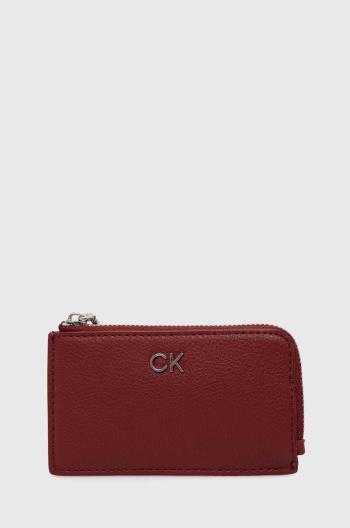 Pouzdro na karty Calvin Klein červená barva, K60K612281