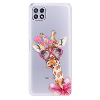 Odolné silikonové pouzdro iSaprio - Lady Giraffe - Samsung Galaxy A22 5G