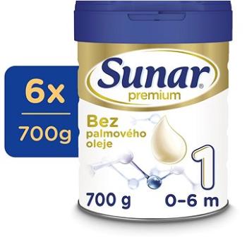 Sunar Premium 1 počáteční kojenecké mléko, 6× 700 g  (8592084417628)