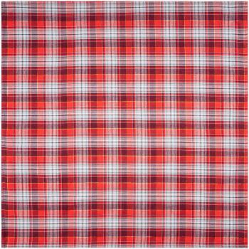 Față de masă Home Elements Carouri roșu-gri, 90 x 90 cm