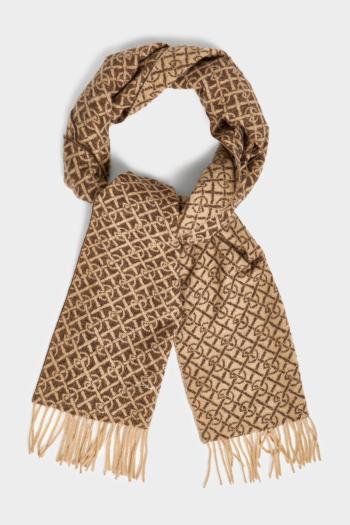 ŠÁLA GANT G PATTERN WOVEN SCARF WARM KHAKI