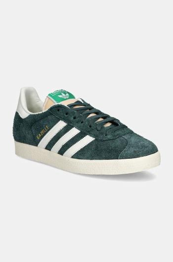 Semišové sneakers boty adidas Originals Gazelle zelená barva, IF9655