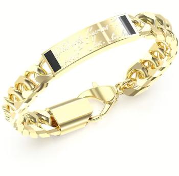 Guess Pozlacený náramek pro muže Inscription JUMB04401JWYG 21 cm