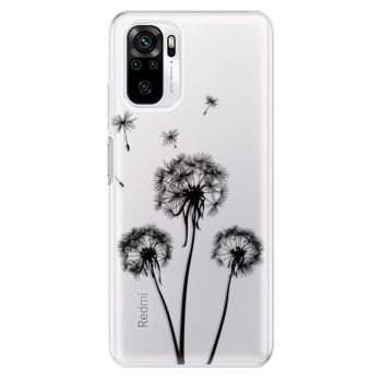 Odolné silikonové pouzdro iSaprio - Three Dandelions - black - Xiaomi Redmi Note 10 / Note 10S