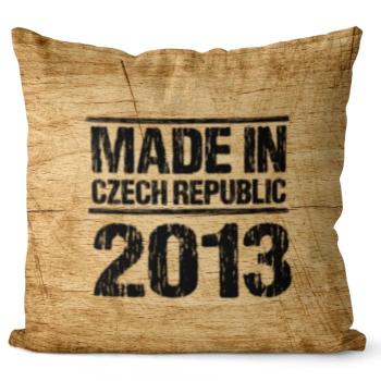 Polštář Made In + rok (Velikost: 55 x 55 cm, rok: 2013)