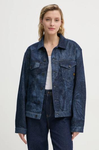 Džínová bunda G-Star Raw dámská, tmavomodrá barva, přechodná, oversize, D26401-D317