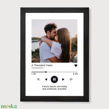 Közös dalunk poszter, Mi dalunk kép, Valentin-nap ajándék, Ajándék Pároknak, Spotify, Egyedi Poszter, Szerelmes dal