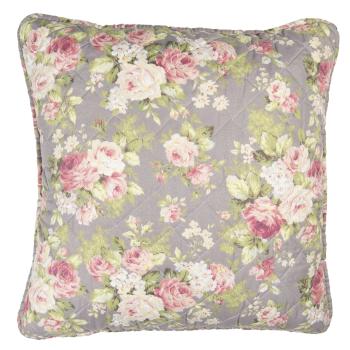 Taupe povlak na polštář s růžemi Roses - 50*50 cm Q188.030