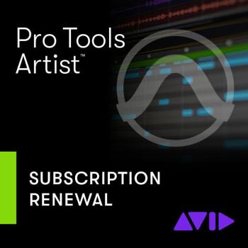 AVID Pro Tools Artist Annual Subscription Renewal (Digitální produkt)