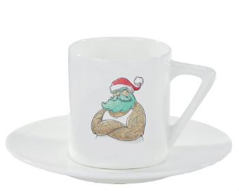 Espresso hrnek s podšálkem 100ml Potetovaný Santa