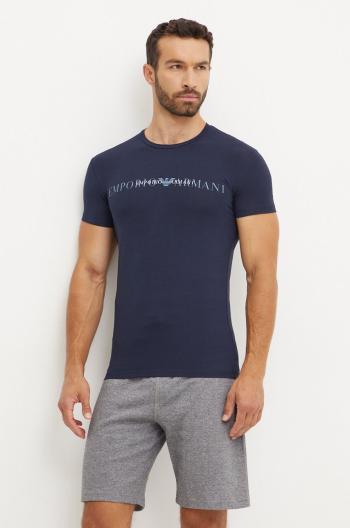 Tričko Emporio Armani Underwear tmavomodrá barva, s potiskem, 111035 4F729