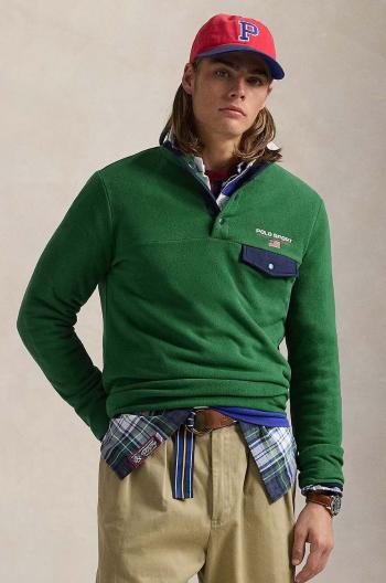 Mikina Polo Ralph Lauren pánská, zelená barva, hladká, 710961614