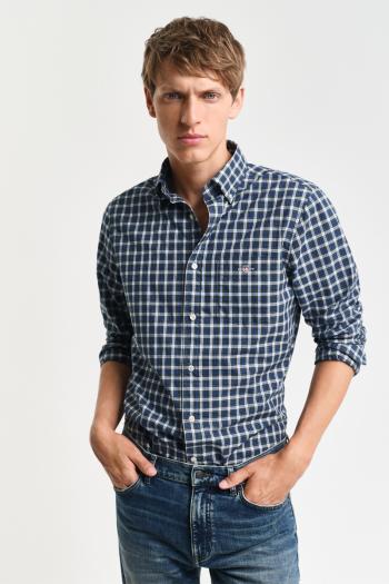 KOŠILE GANT REG CLASSIC POPLIN TARTAN SHIRT COLLEGE BLUE