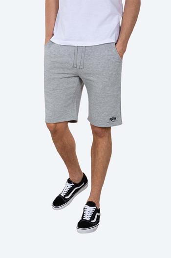 Kraťasy Alpha Industries Basic pánské, šedá barva, 116363.17-grey