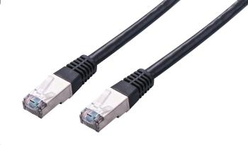 Kabel C-TECH CB-PP5F-025BK patchcord Cat5e, FTP, černý, 0,25m